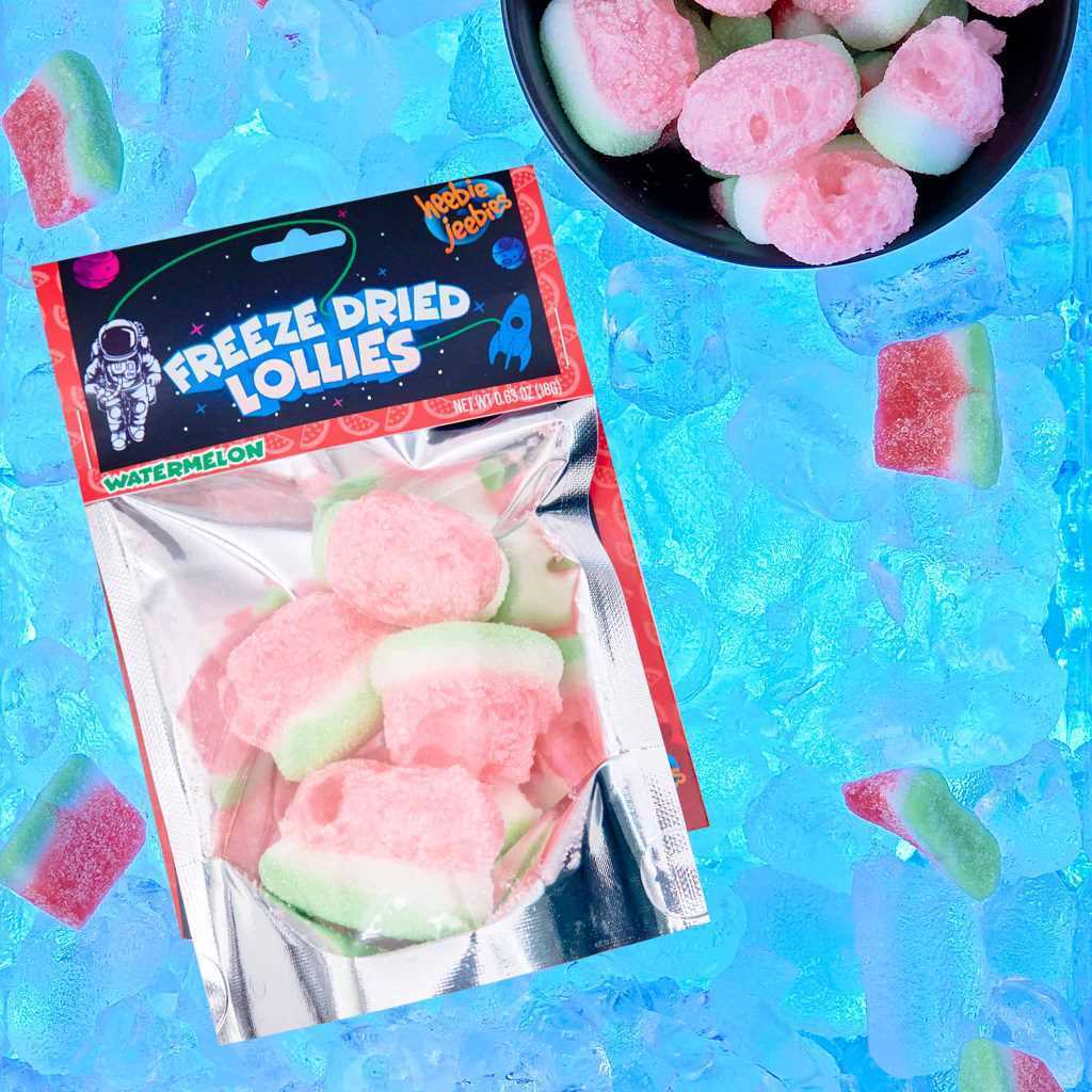 Heebie Jeebies 18g Sour Watermelon Freeze Dried Lollies Sweets Confectionery (4 Pack) — image 7
