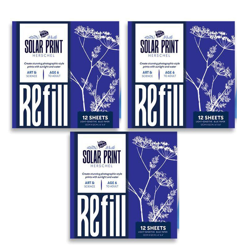 Heebie Jeebies 12pc Heebie Jeebies Herschel Solar Print Sheets 10cm DIY Art Craft Refill Kit (3 Pack)