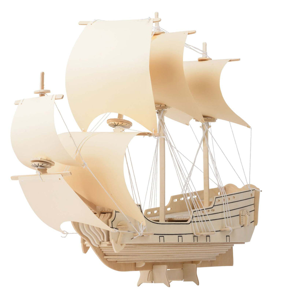 Heebie Jeebies HMS Endeavour Ship 3D Wooden Puzzle Kids Building Kit 8+ (128 Pieces)