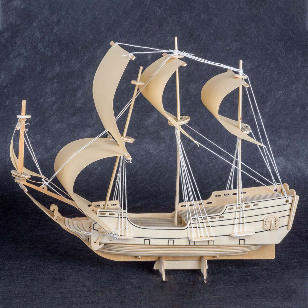 Heebie Jeebies HMS Endeavour Ship 3D Wooden Puzzle Kids Building Kit 8+ (128 Pieces) — image 7