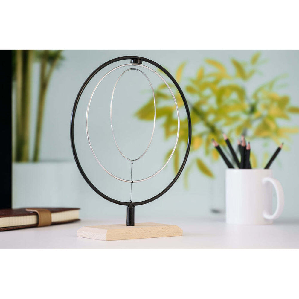 Geek Culture Kinetic Hoop Sculpture Science Toy Home/Office Desk Accessory 28cm — image 3