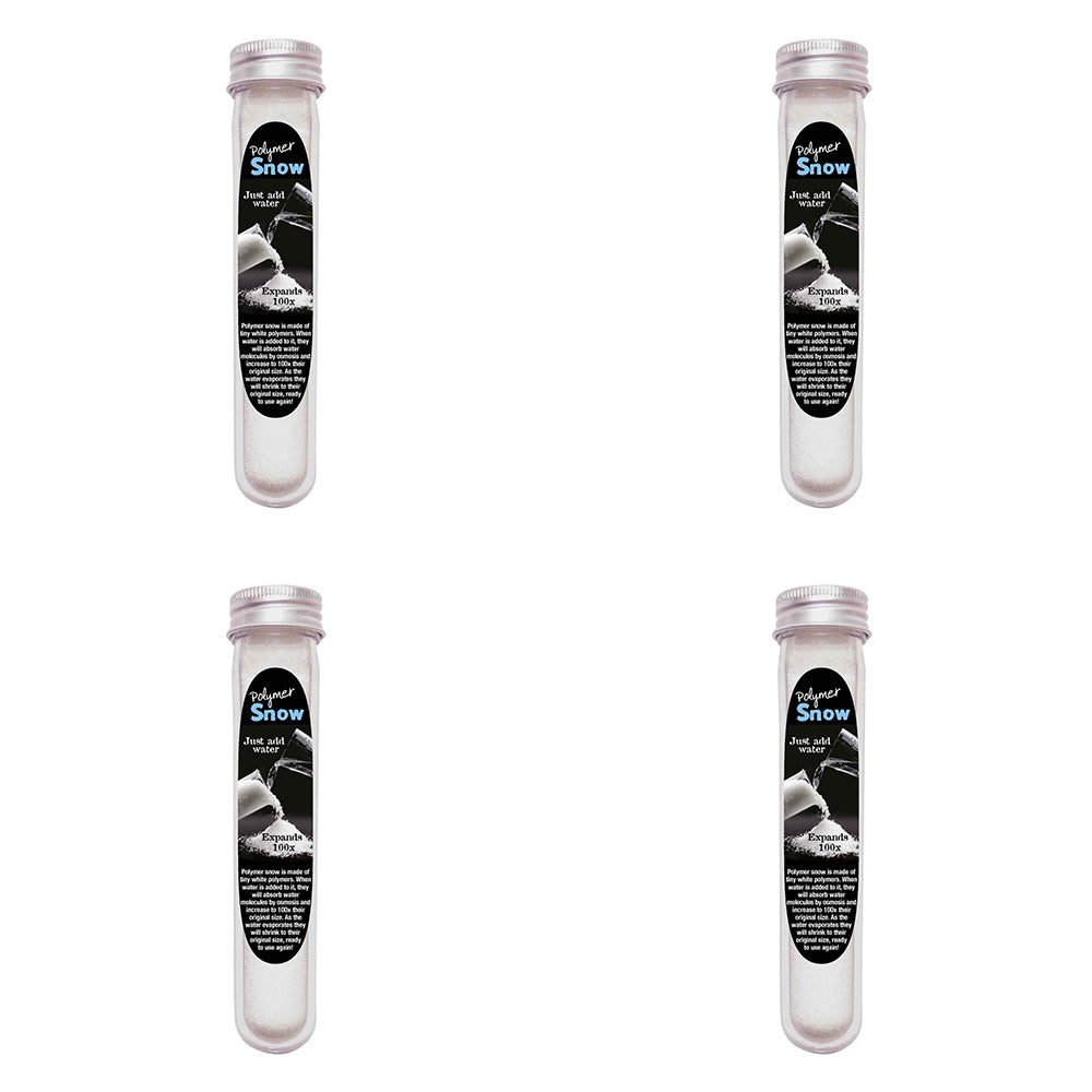 Heebie Jeebies Test Tube Kids Science Experiment Polymer Snow (4 Pack)