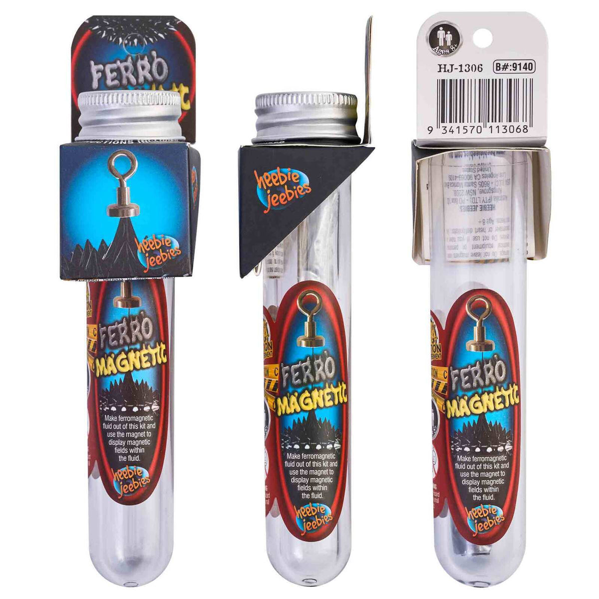 Heebie Jeebies Test Tube Ferromagnetic Fluid Kids STEM Toy DIY Kit Assort 8+ (4 Pack)