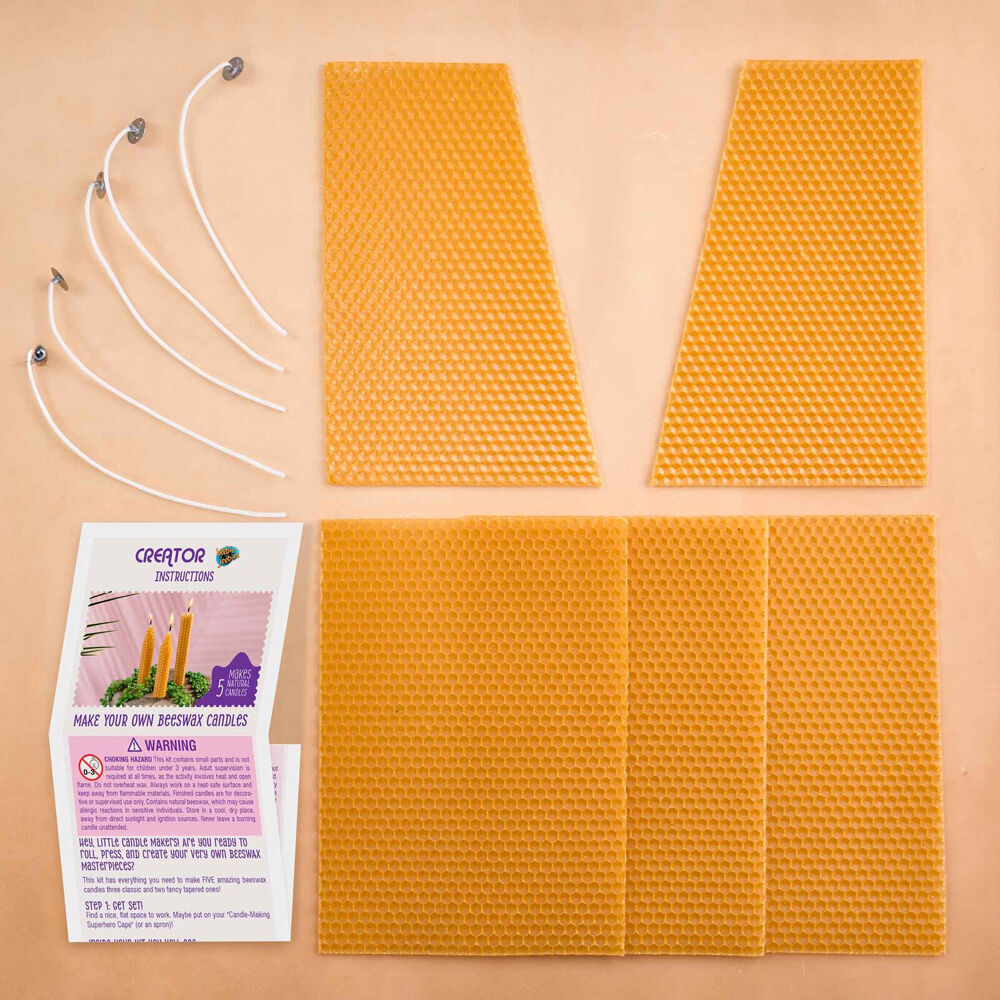 Heebie Jeebies Make Your Own Beeswax Candles DIY Candle Making Craft Kit 8y+ — image 5