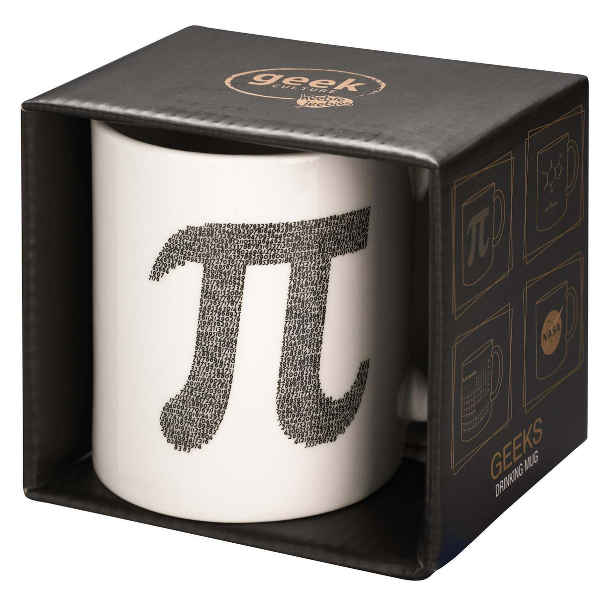 Geek Culture Pi Mug Coffee/Tea Latte Drinking Cup w/ Handle Round White 9.5cm (2 Pack) — image 2