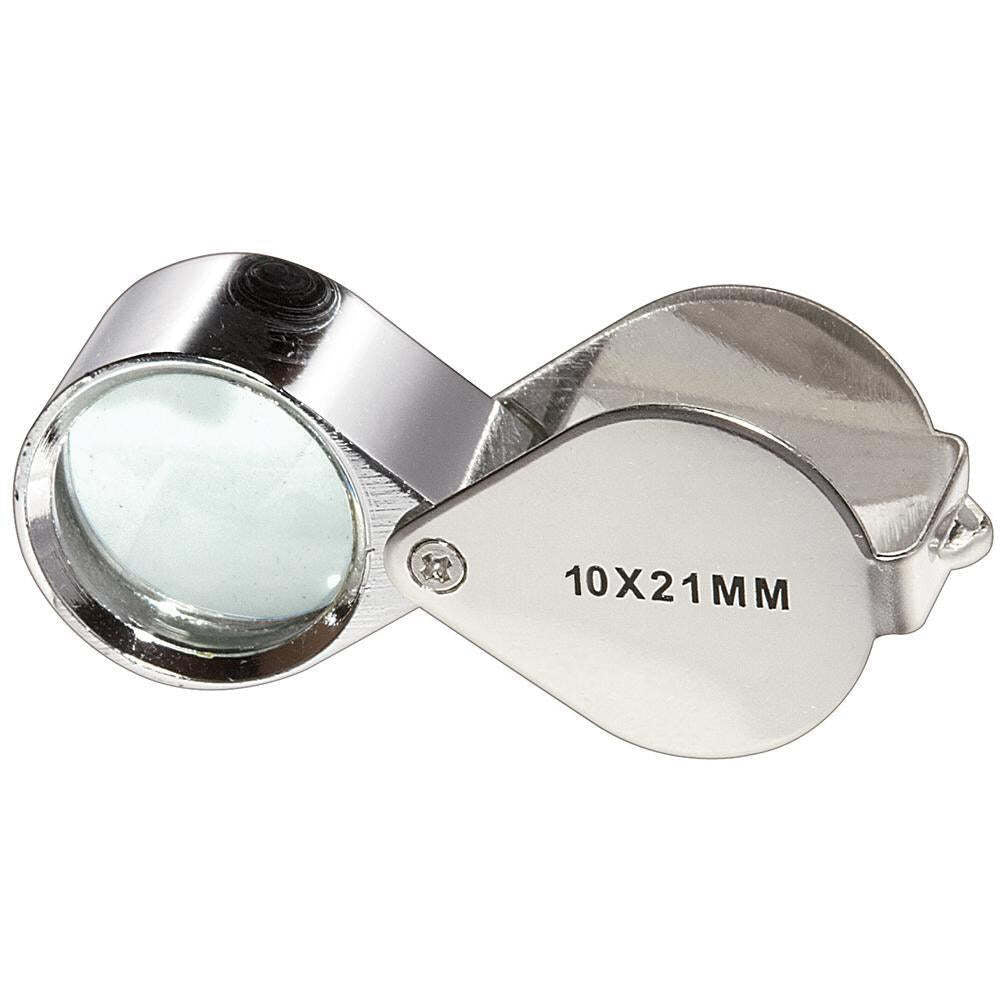 Heebie Jeebies Stainless Steel Mini Pocket Field 10x Outdoor Magnifier w/Box 2cm — image 2