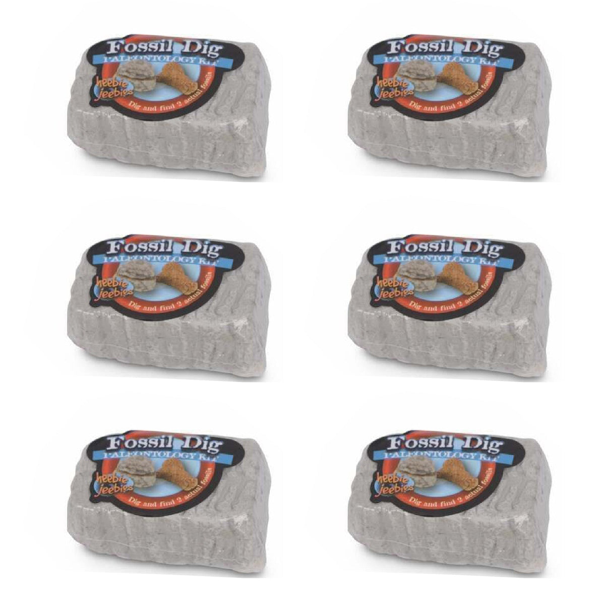 Heebie Jeebies Pocket Money Science Fossil Dig Mini Paleo Kit Kids Toy Assort (6 Pack)