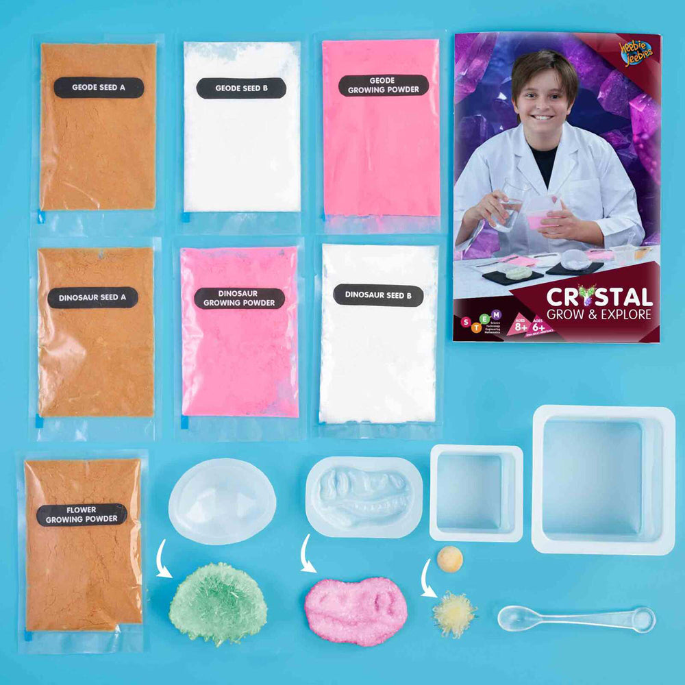 Heebie Jeebies Crystal Grow & Explore Science Experiment Kids STEM Toy Kit 8+ — image 6