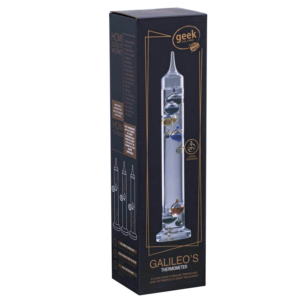 Geek Culture Heebie Jeebies Galileo Thermometer Educational Science Toy 8y+ — 28cm