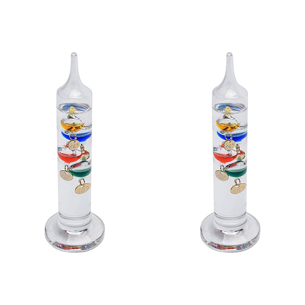 Heebie Jeebies Galileo Thermometer Miniature Temperature Device Science Toy (2 Pack)