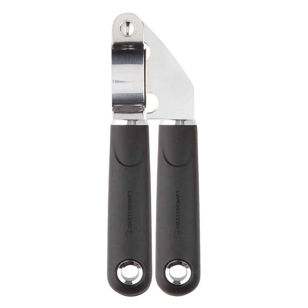 Mastercraft Soft Grip Stainless Steel Garlic Press/Squeezer Masher Mincer Black