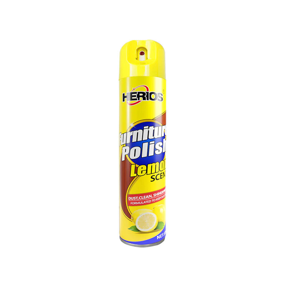 Herios 320ml Furniture Polisher Desk/Chair Cleaner Shine/Protect Lemon Scent