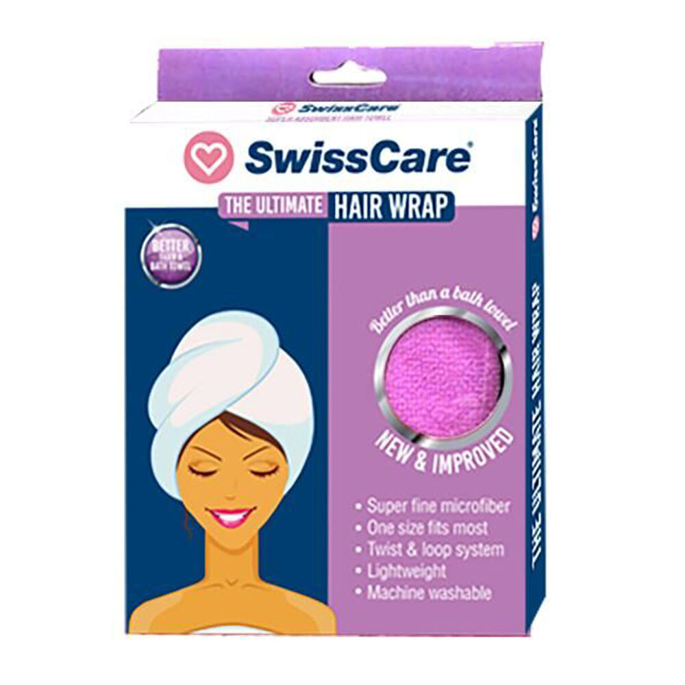Swisscare One Size Fits All Fine Life Absorbent Microfibre Hair Wrap Towel