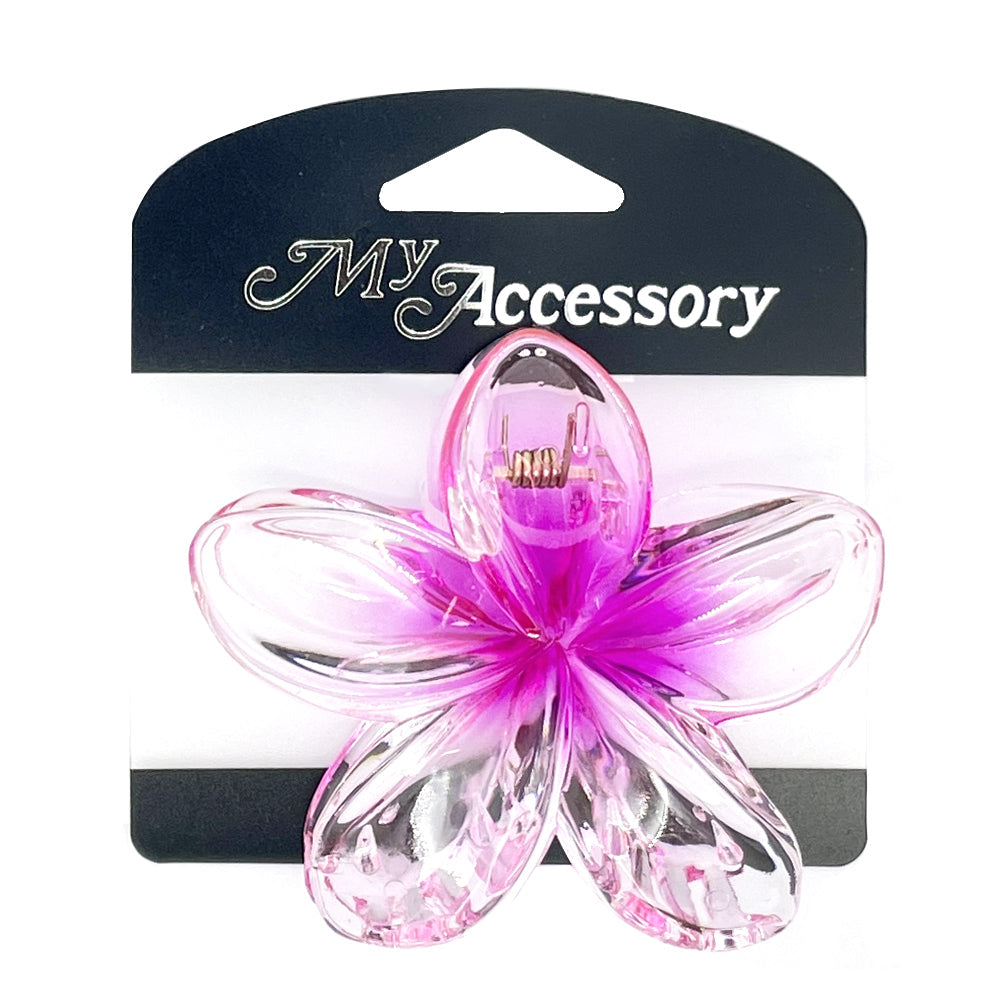 MY Accessory Women's Melrose Hair Claw/Crab Clip Transparent Flower 7.5cm Asst