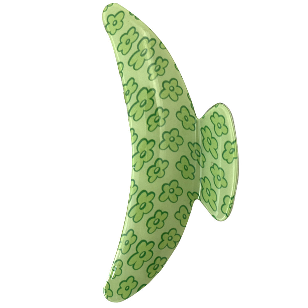 Hair Accessories Melrose Women's Hold Styling Crab/Claw Clip Green Floral 12.5cm