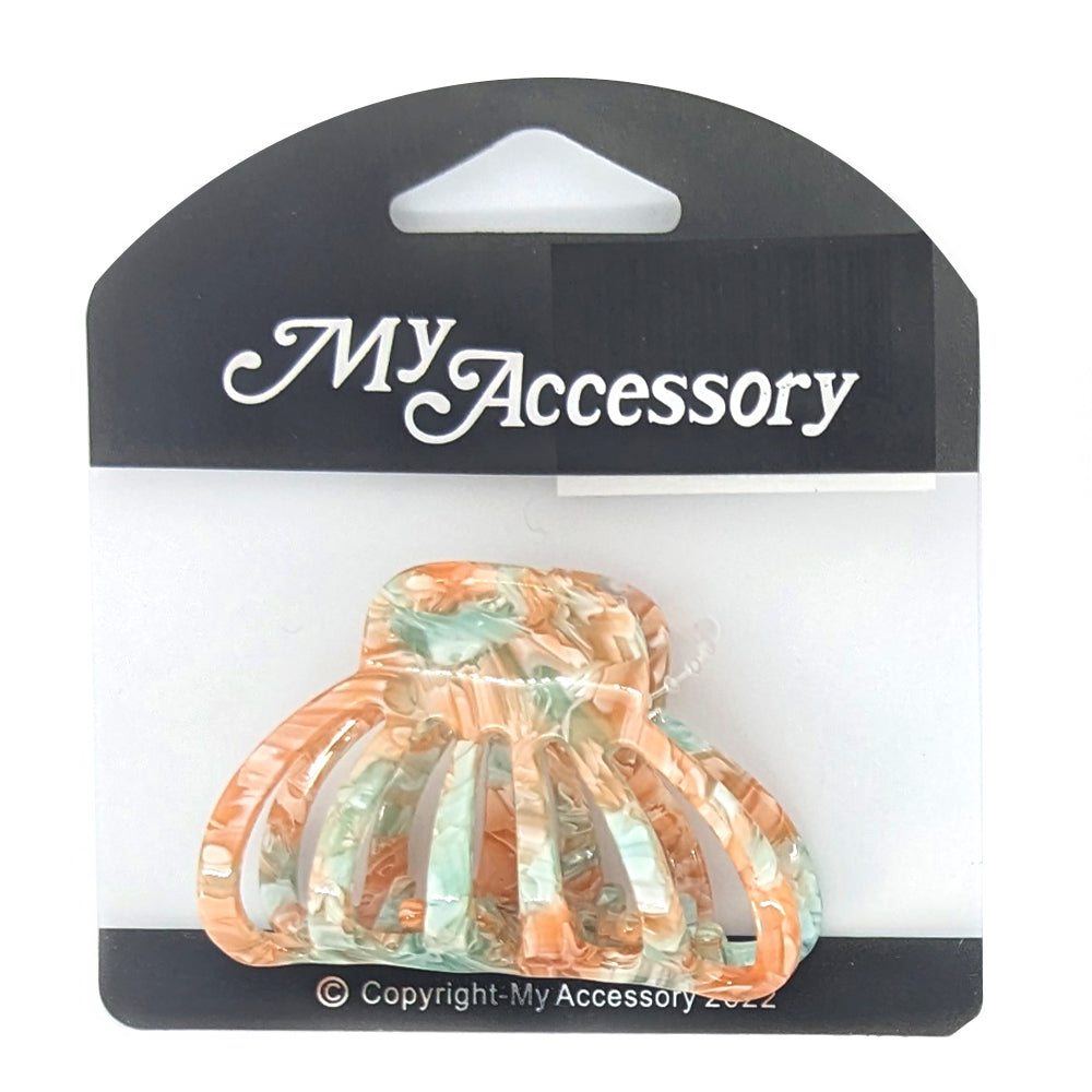 MY Accessory Women's Melrose Hair Clip Resin Round w/Cut Outs Assorted 5.5cm