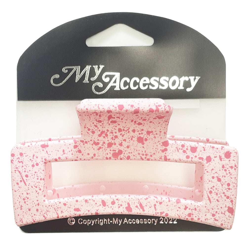 MY Accessory Women's Melrose Hair Style Clip Rectangle Spot Paint Assorted 8.5cm