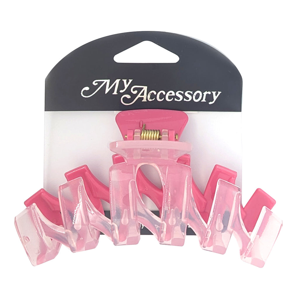 MY Accessory Women's/Ladies 11cm Hair Clip 2-Toned Zig Zag Crab/Claw Assorted