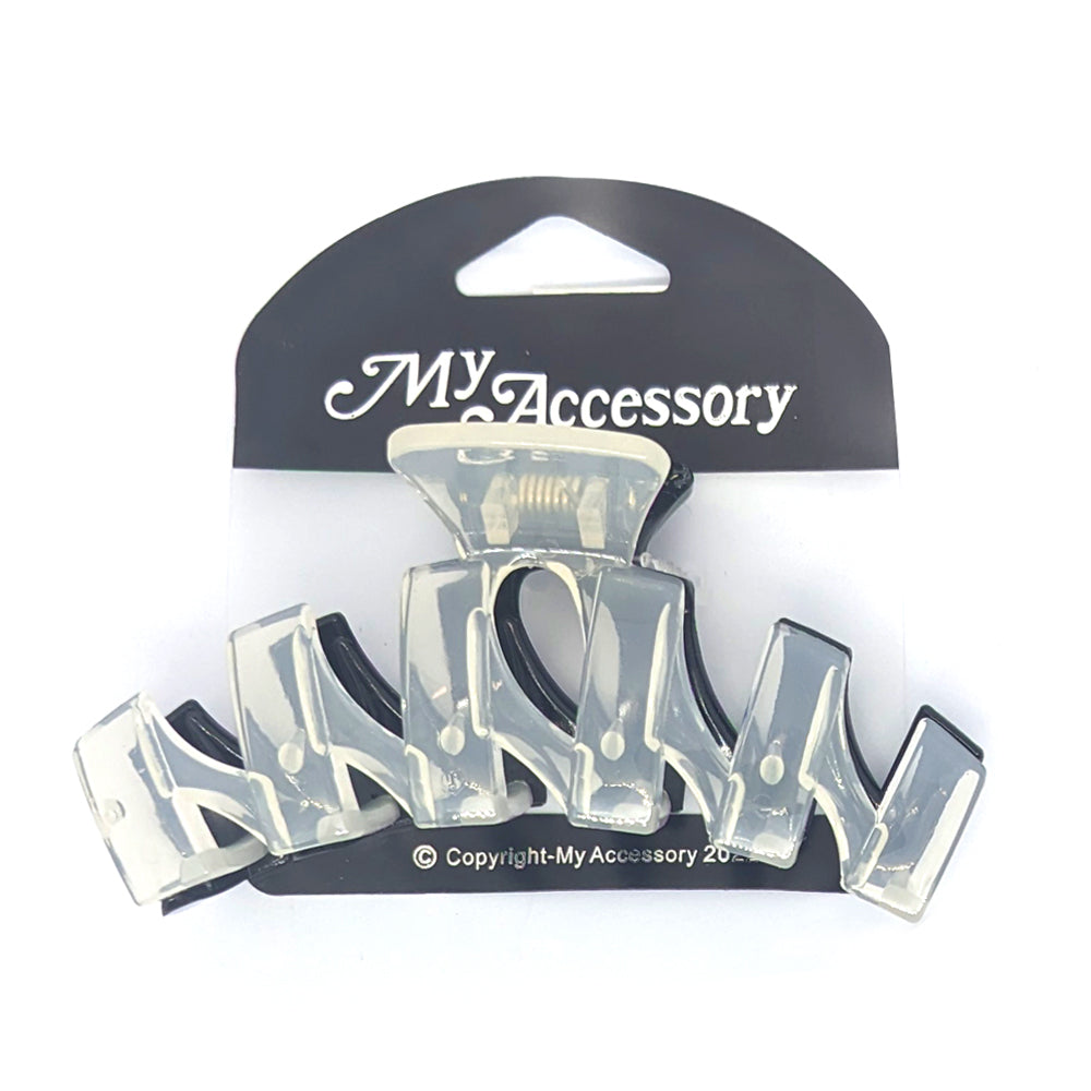 MY Accessory Women's/Ladies 11cm Hair Clip 2-Toned Zig Zag Crab/Claw Assorted — image 2