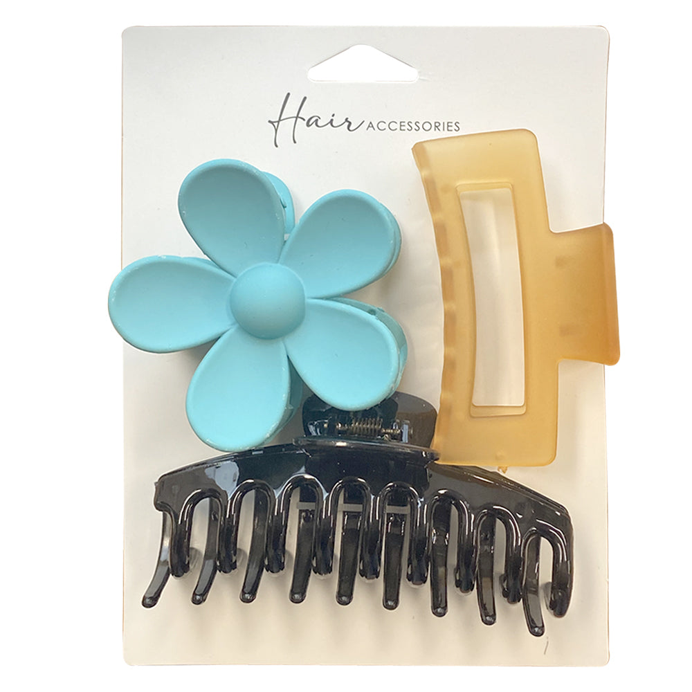 Hair Accessories Melrose Women's/Ladies Clips Crab Holder Claw Daisy Styling (3 Pieces)