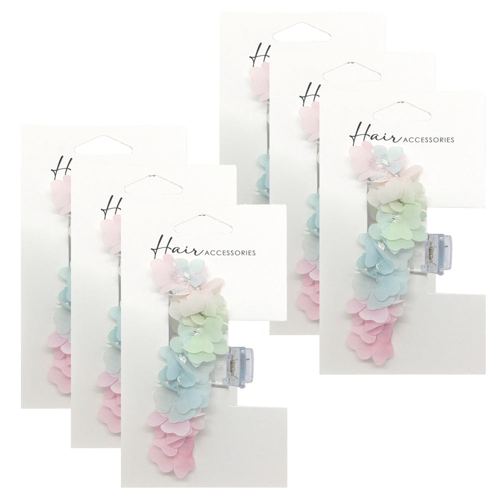 Hair Accessories Melrose Women's 9cm Clip/Crab Claw Flower/Floral Decal (6 Pack)