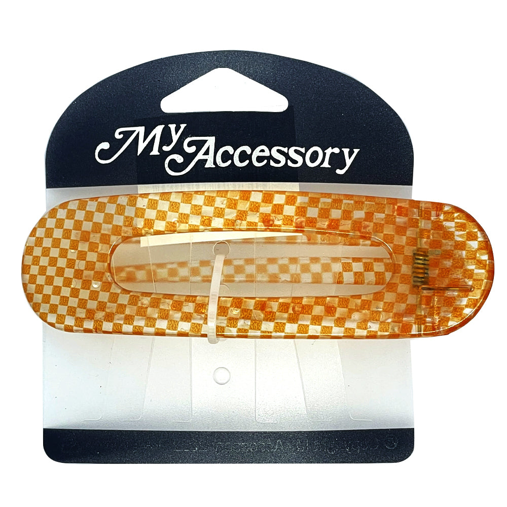 MY Accessory Women's 11cm Styling Duck Hair Clip Checker Transparent Assorted — image 2