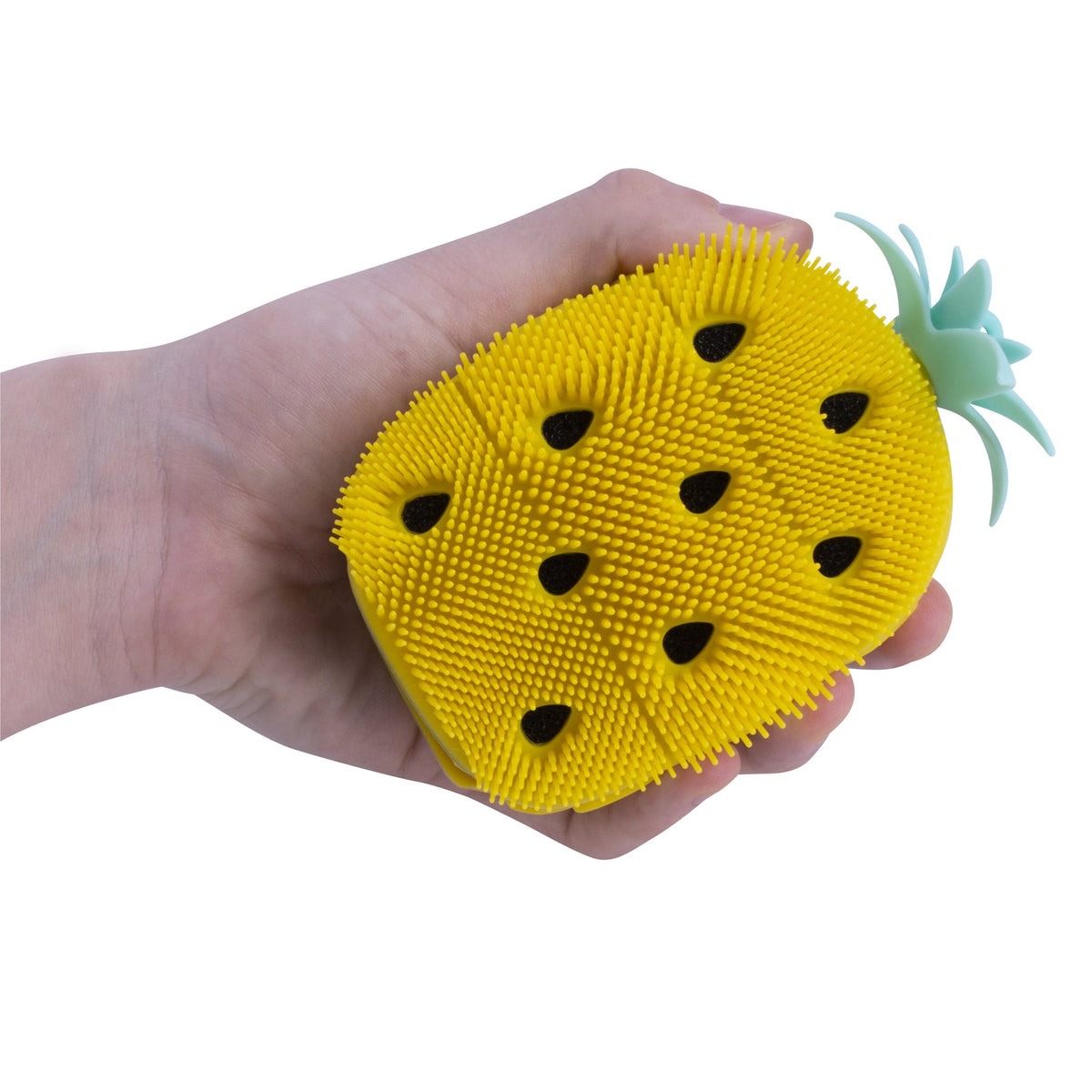 Living Today Silicon Bristles w/Sponge Insert Pineapple Bathmate Scrub Yellow (2 Pack) — image 5