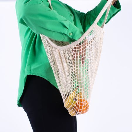 Clevinger Eco Cotton Weave Net Shopping/Produce Tote Bag 30x40cm Assorted — image 5