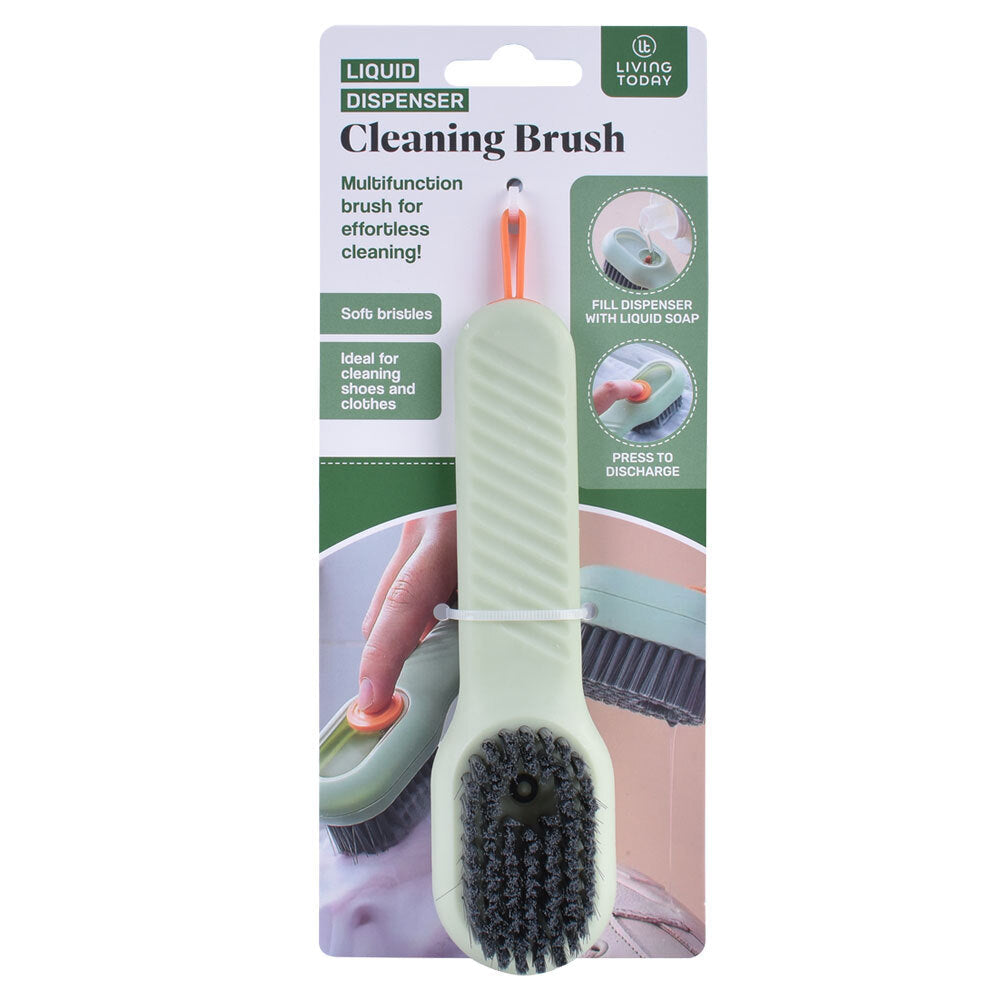 Living Today Liquid Soap Dispenser Multipurpose Soft Bristle Cleaning Brush