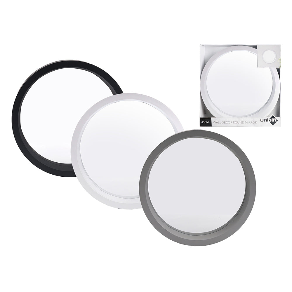 Unigift Mirror Round 45cm Assorted Home Wall Decor Bedroom/Louge Room — image 2