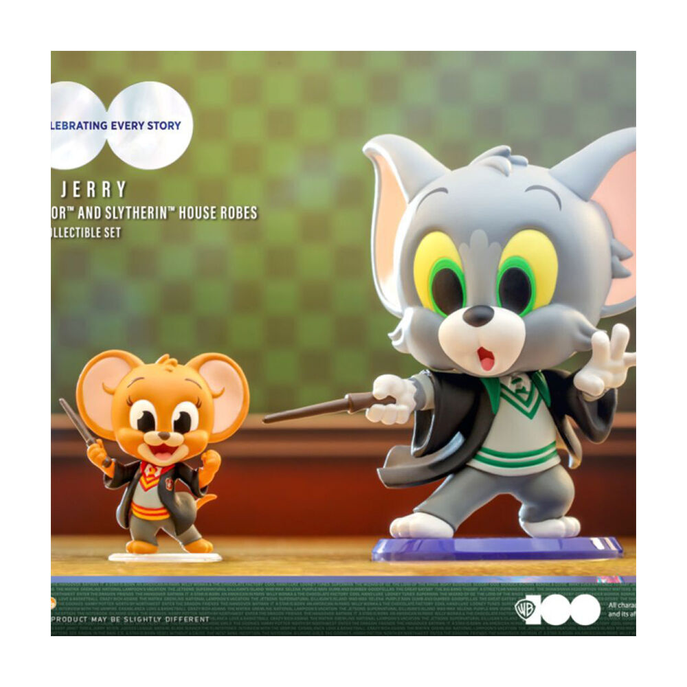 Hot Toys Tom & Jerry in Gryffidor & Slytherin House Robes Cosbaby Figure Toy Set — image 3