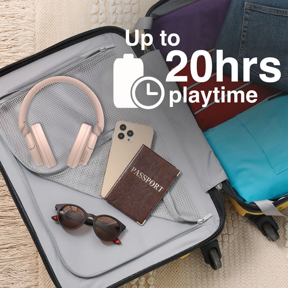 Laser Pink ANC Active Noise Cancellation Bluetooth Wireless Headphones — image 5