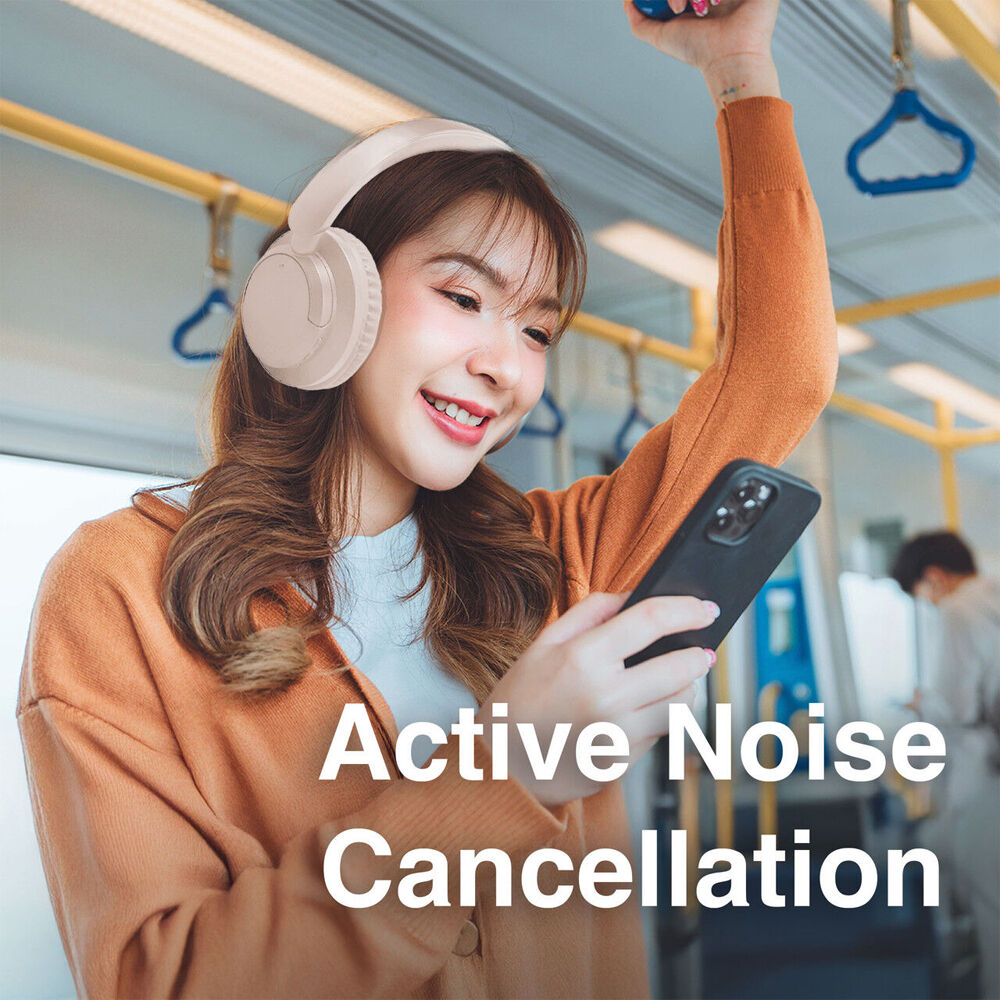 Laser Pink ANC Active Noise Cancellation Bluetooth Wireless Headphones — image 2