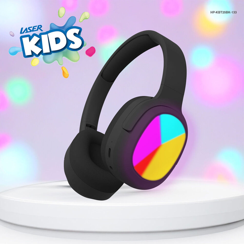 Laser Foldable Adjustable Kids RGB LED Bluetooth Wireless Headphones — image 8