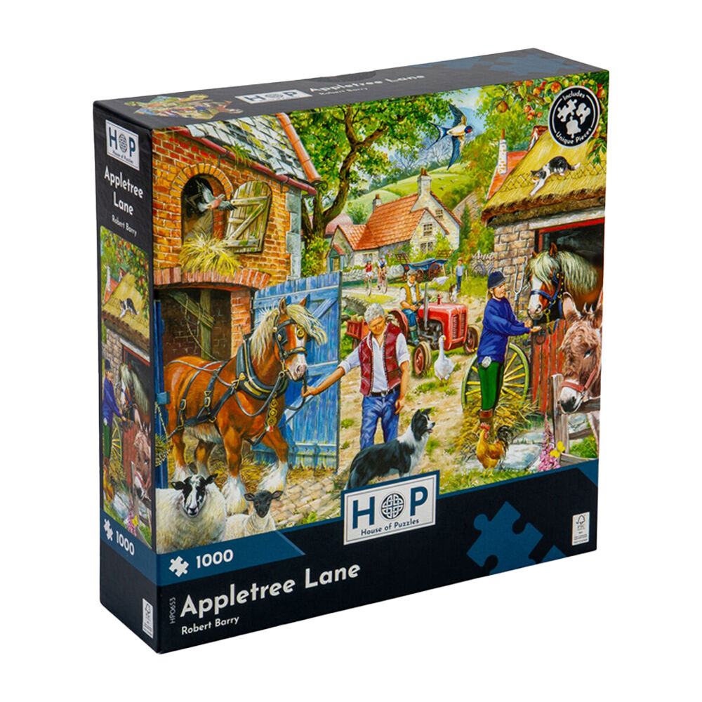 House of Puzzles Appletree Lane 48x69cm Jigsaw Puzzle Kids/Family Toy 3y+ (1000 Pieces)