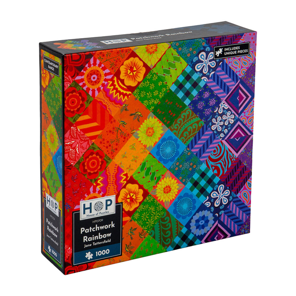 House of Puzzles Patchwork Rainbow 48x69cm Jigsaw Puzzle Kids 3y+ (1000 Pieces)