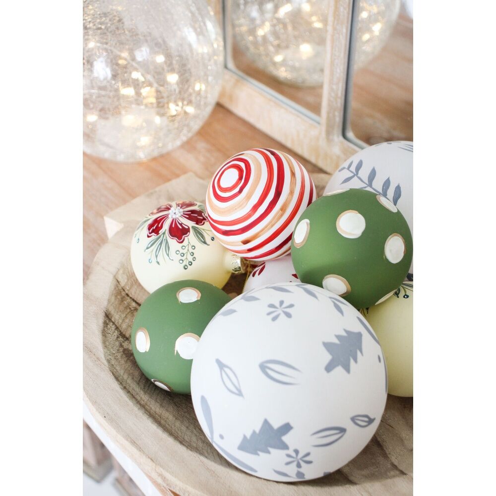 LVD Glass Bauble Bloom Home/Office/Table Xmas Ornament Hanging Decor 8cm (12 Pack) — image 3