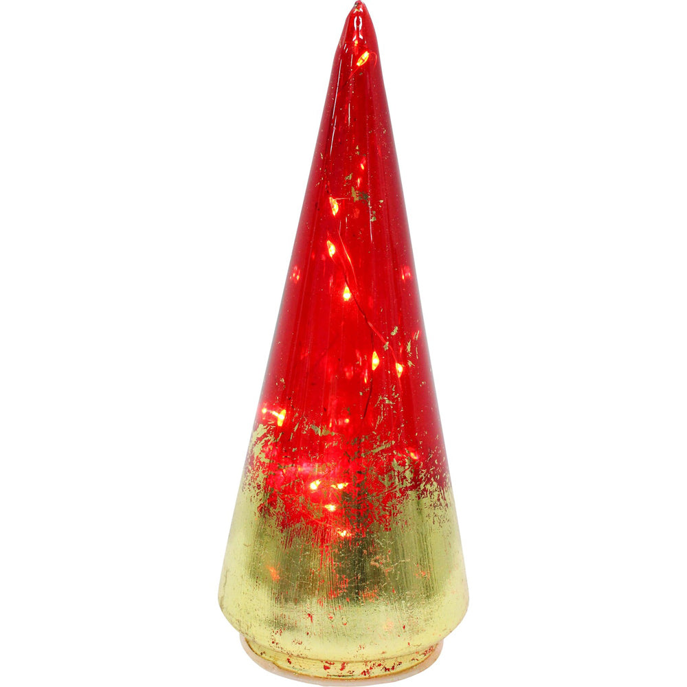 LVD LED Glass Tree Ruby Small Home/Office/Table Decor Display 8x22cm Red (4 Pack) — image 2