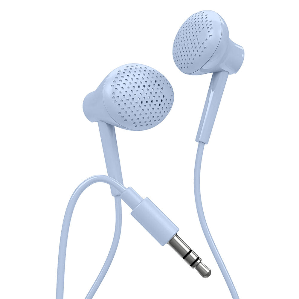 Liquid Ears Everyday 3.5mm Wired Bud Comfortable Earphones w/ Mic Blue — image 2