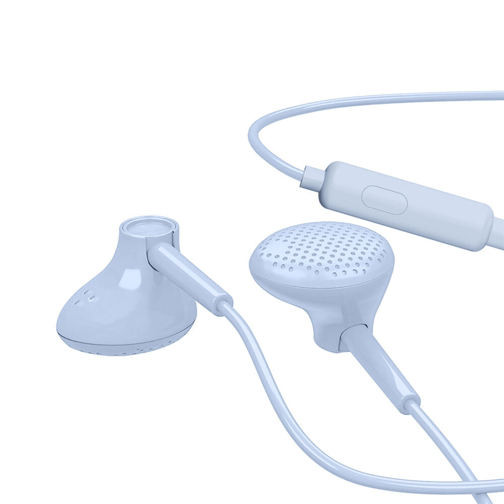 Liquid Ears Everyday 3.5mm Wired Bud Comfortable Earphones w/ Mic Blue — image 3