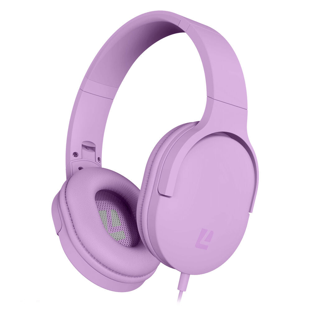 Liquid Ears All Day 3.5mm Wired Over-Ear Foldable Headphone w/ Mic Lavender