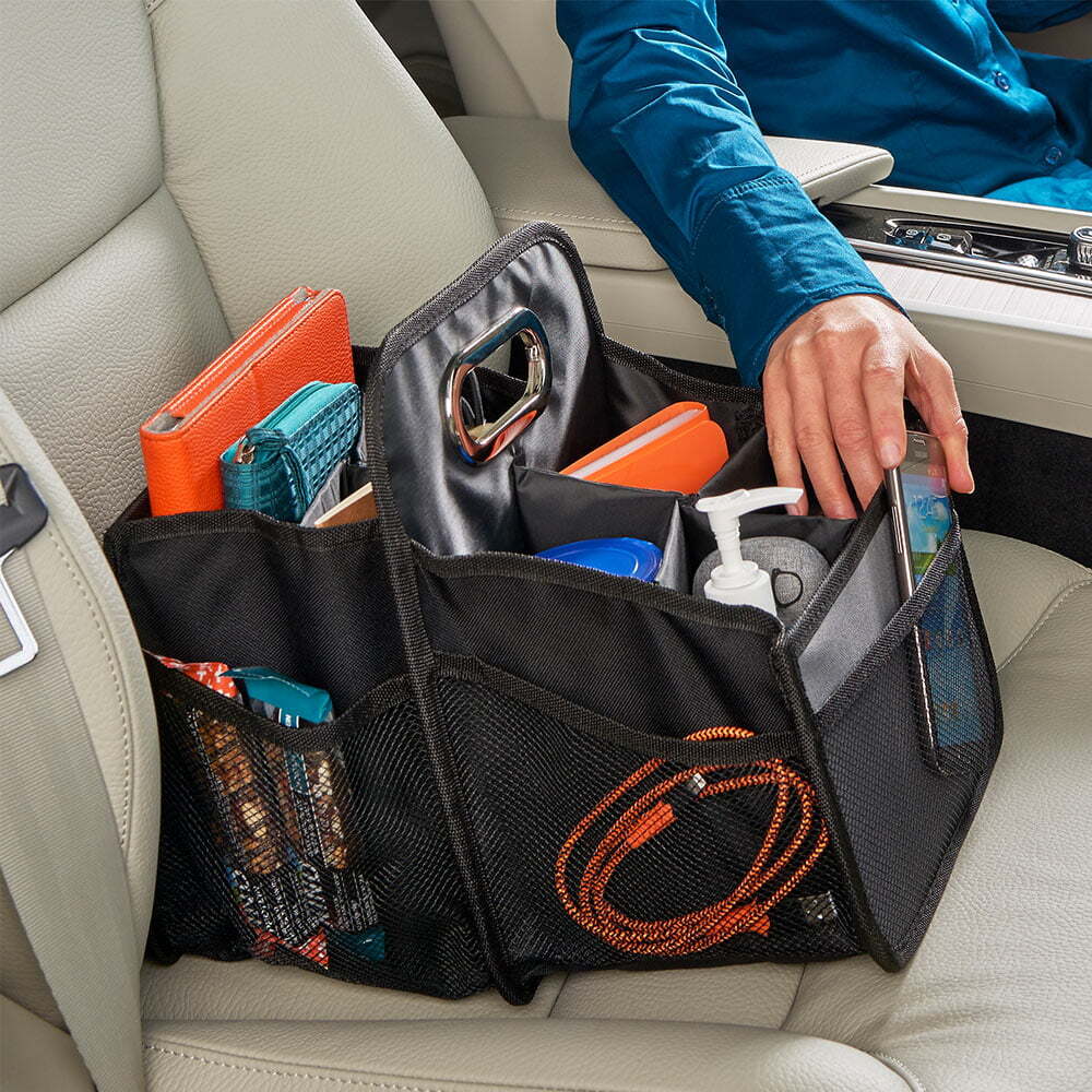 High Road Portable Seat Caddy Organiser Travel Storage w/ Carry Handle Black — image 8