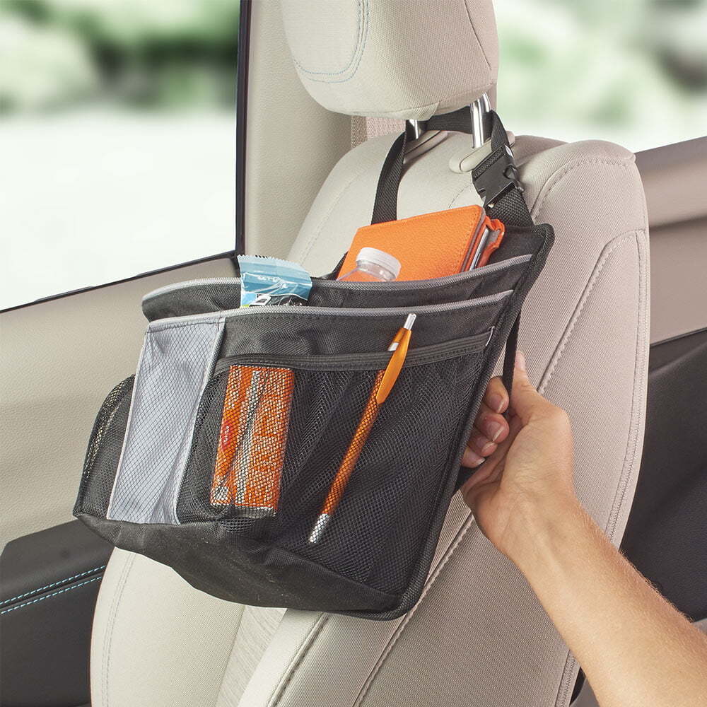 High Road Driver Stash Car Organiser Pocket Hanging Secure Storage Bag Black — image 7
