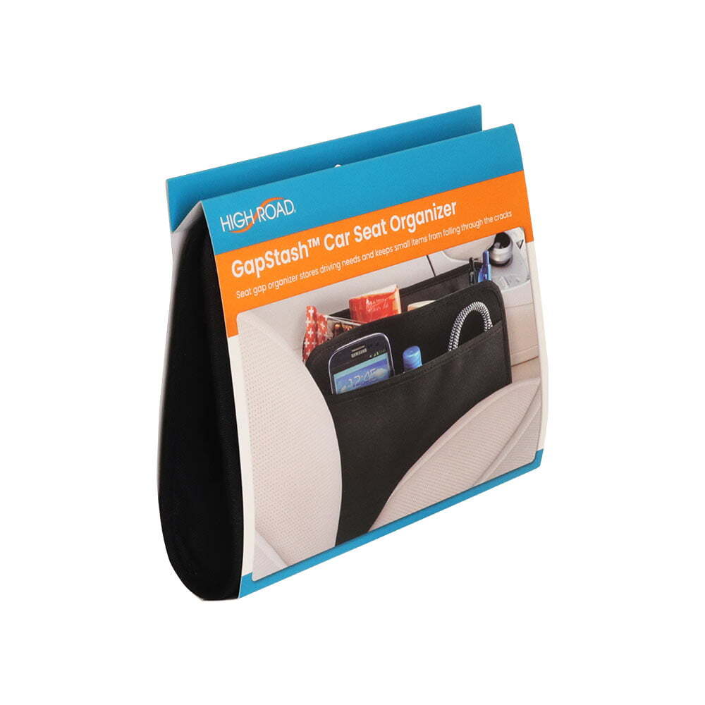 High Road Gap Stash 3-Pocket Car Front Seat Tidy Organiser Storage Holder Black — image 3