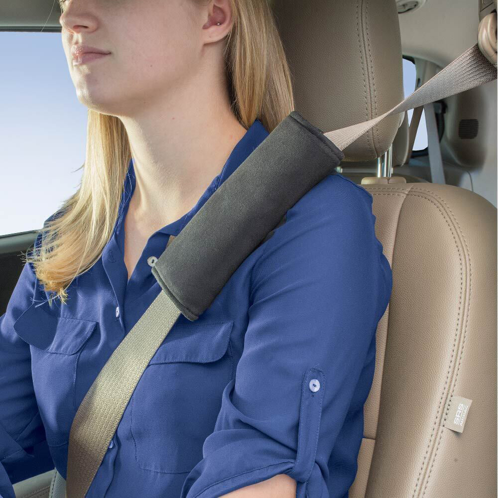 High Road Memory Foam 8x31cm Car Seat Belt Pad Shoulder Cushion Deluxe Black — image 3
