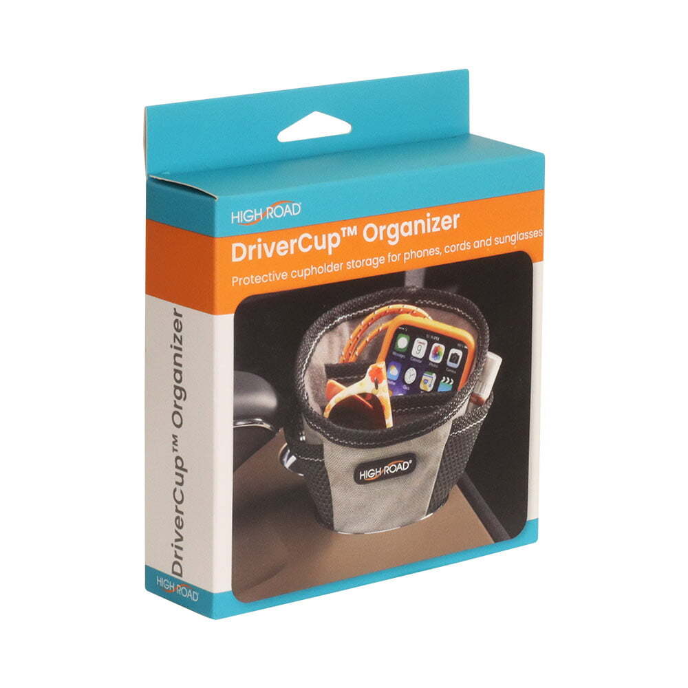 High Road Grey Polyester Driver Cup Organiser Travel Storage Pouch w/Mesh Pocket — image 3