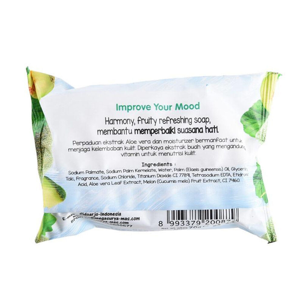 Harmony Mood Enhancer Natural Fruity Refreshing Bath Bar Soap 70g Assorted (12 Pack) — image 4
