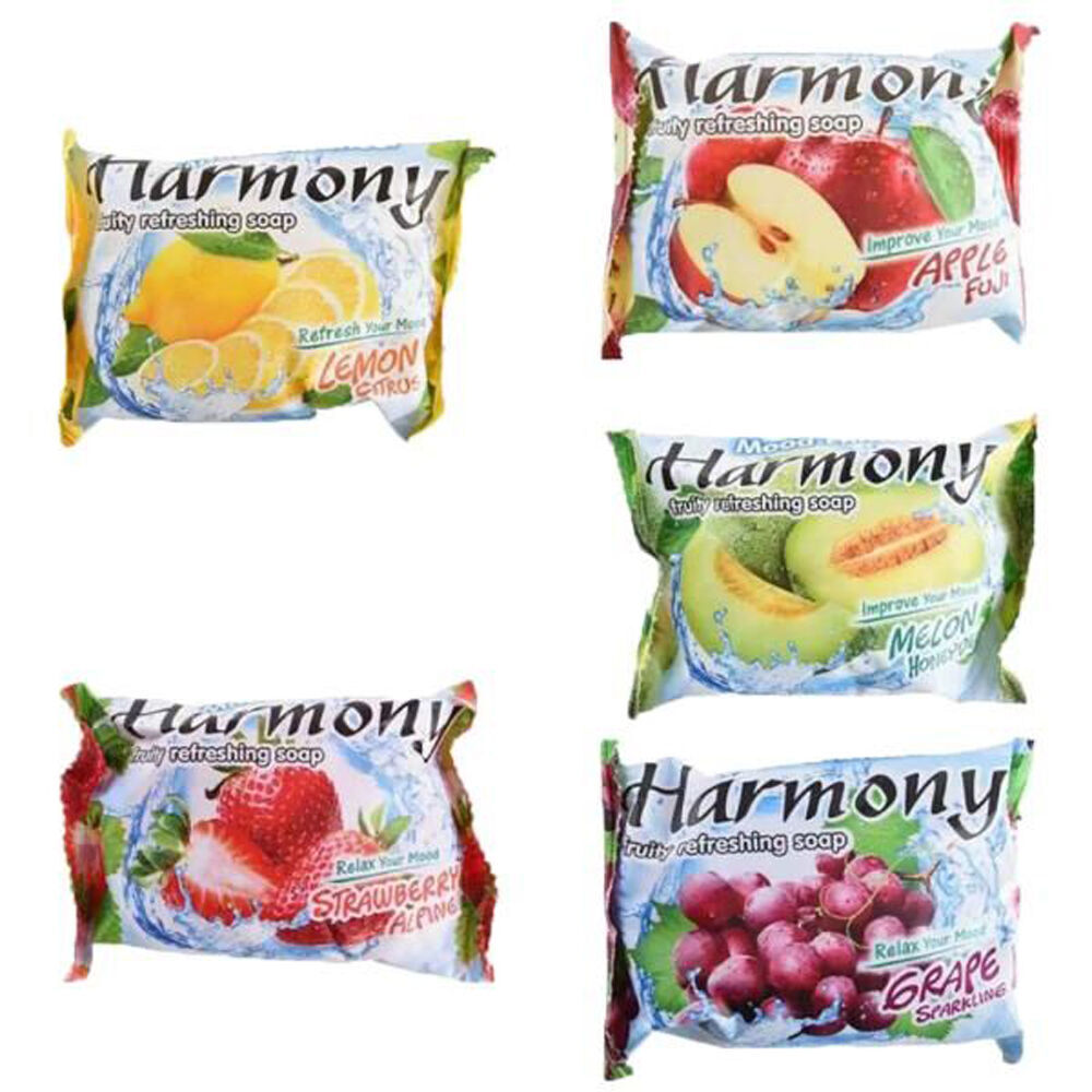 Harmony Mood Enhancer Natural Fruity Refreshing Bath Bar Soap 70g Assorted (12 Pack) — image 3