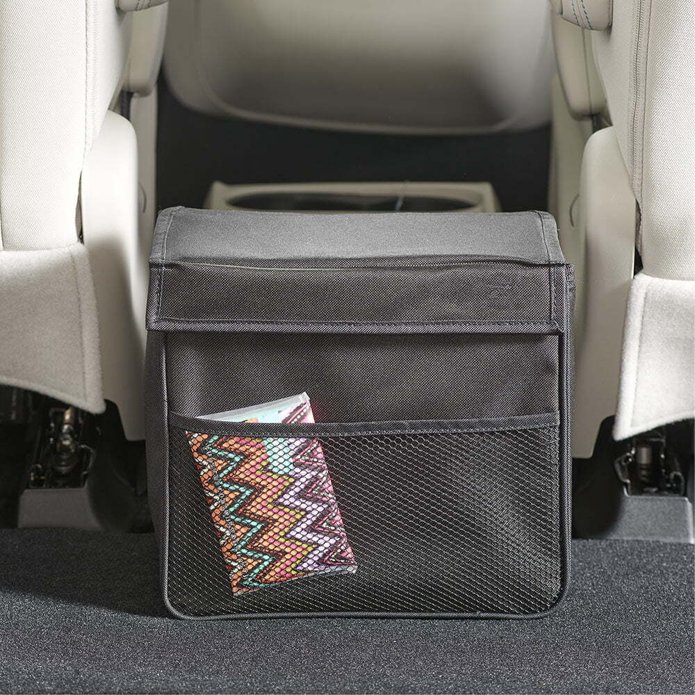 High Road Trash Stand Car Bin Basket Waste/Garbage Holder Storage w/ Liner Black — image 6