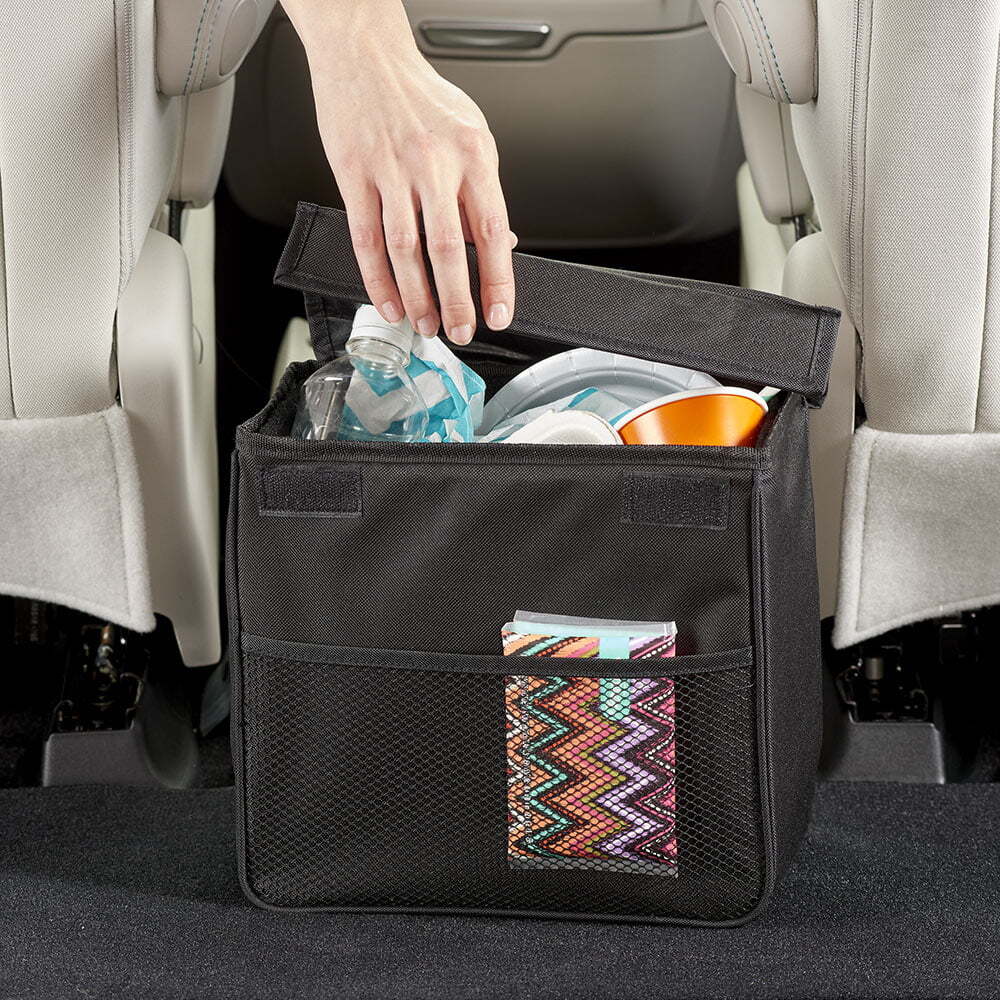 High Road Trash Stand Car Bin Basket Waste/Garbage Holder Storage w/ Liner Black — image 7